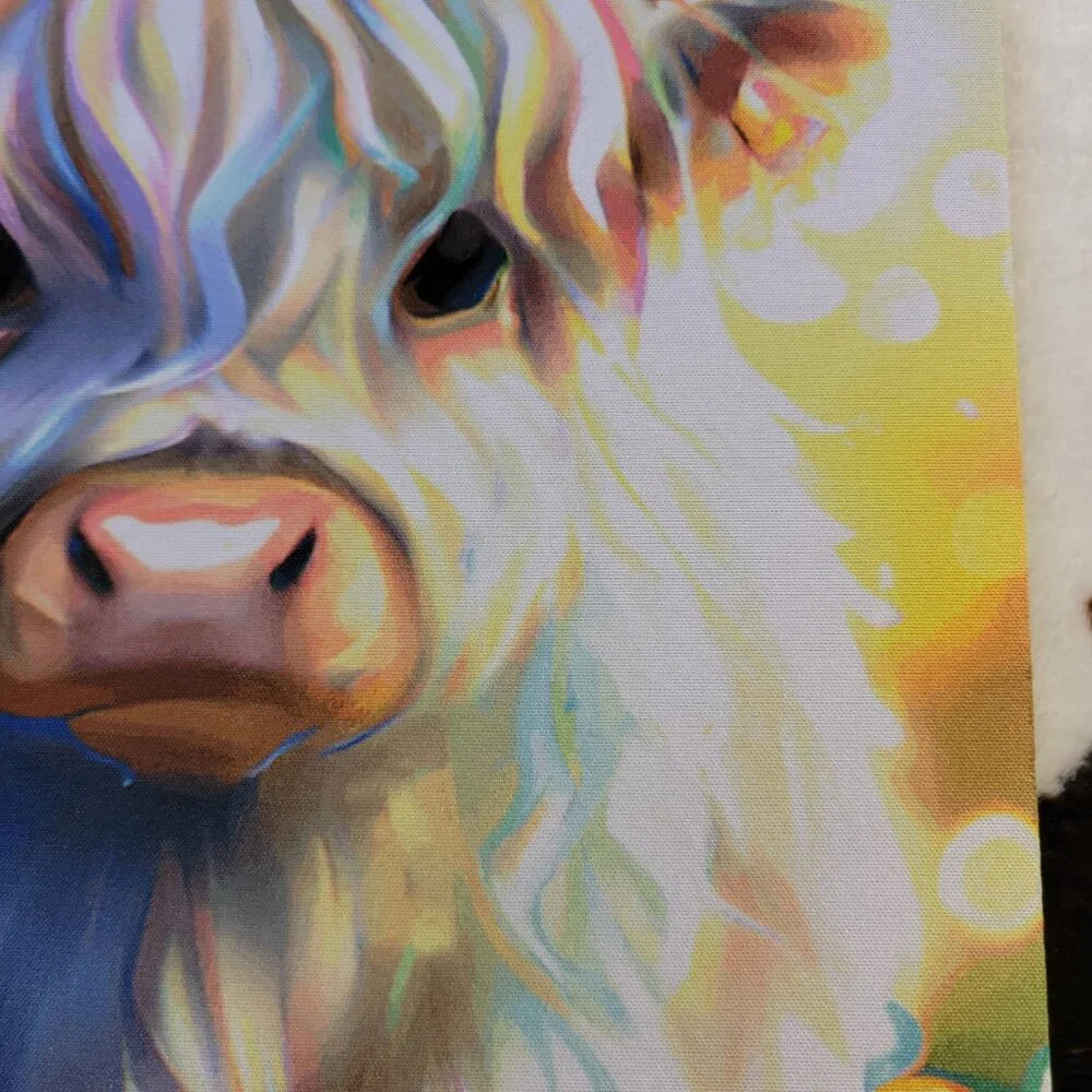 Highland Cow Watercolor Western Computer Mouse Pad Smooth Surface Non Slip Desk